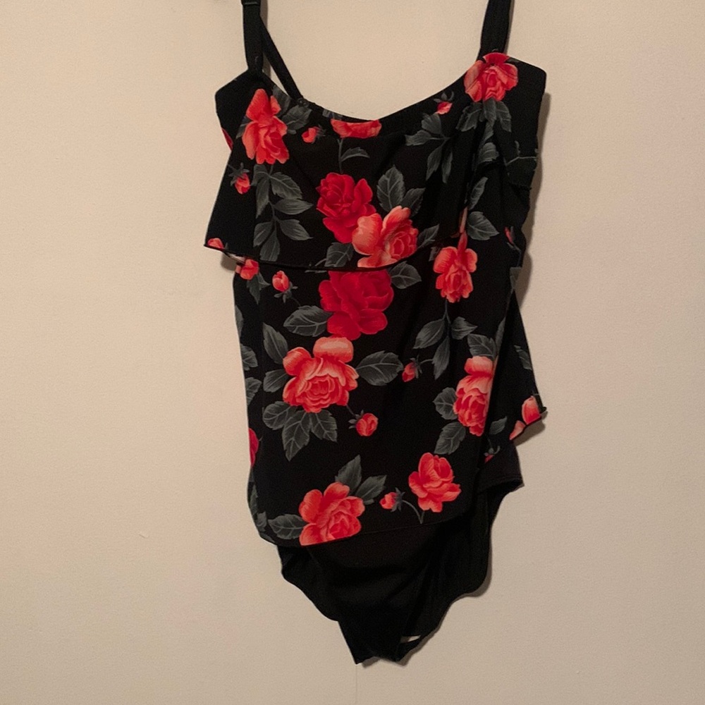 Roxanne Ruffled Floral Print One Piece Swimsuit